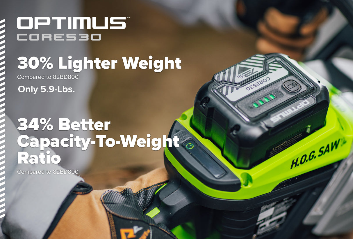 Optimus 82V CORE530 7.2 Ah Battery | CORE530