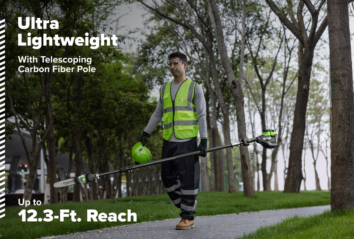 OPTIMUS 82V 10" Polesaw with Carbon Fiber Shaft  | OPS300T