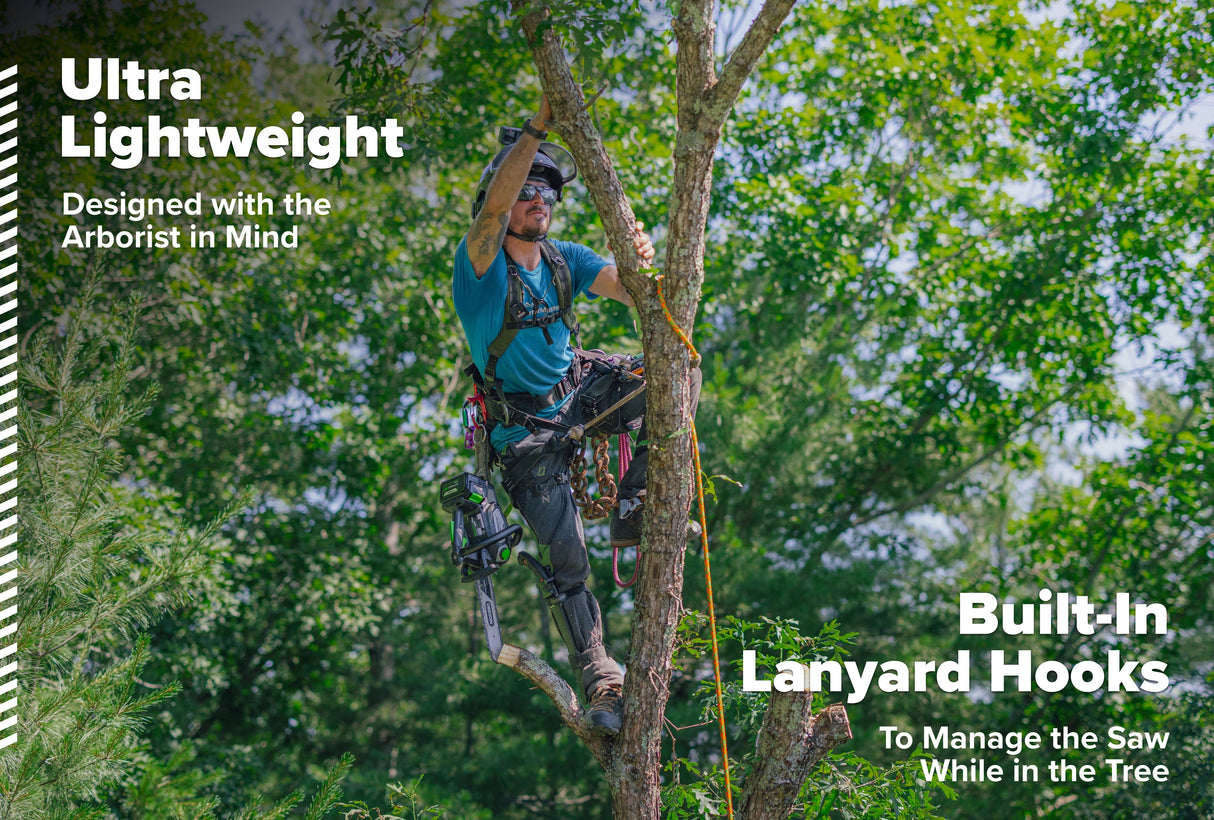 OPTIMUS 48V 14" Top-Handle Chainsaw Powerhead, 48V 4 Ah Battery, 5A Charger | OTS350-T4SC-14