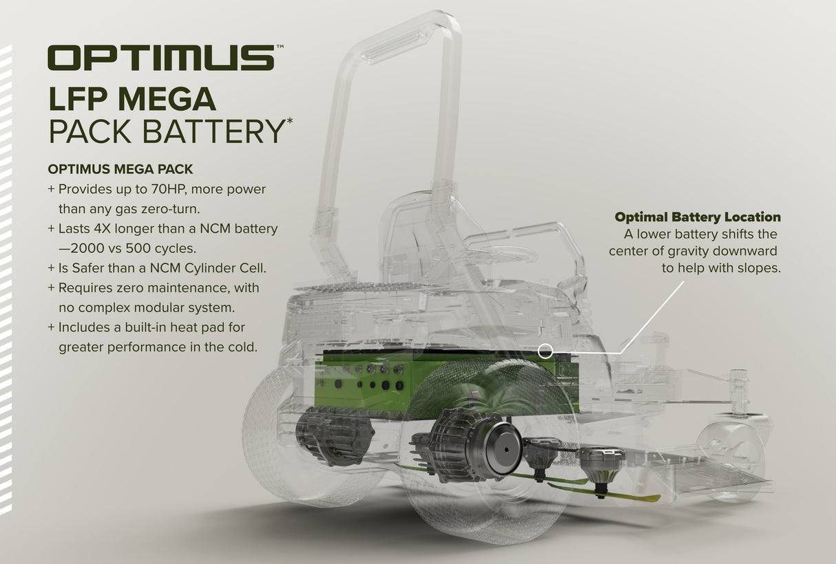OptimusZ Series 9 72" (éjection arrière) ZTR autoportée - 36 kWh | OZ972R