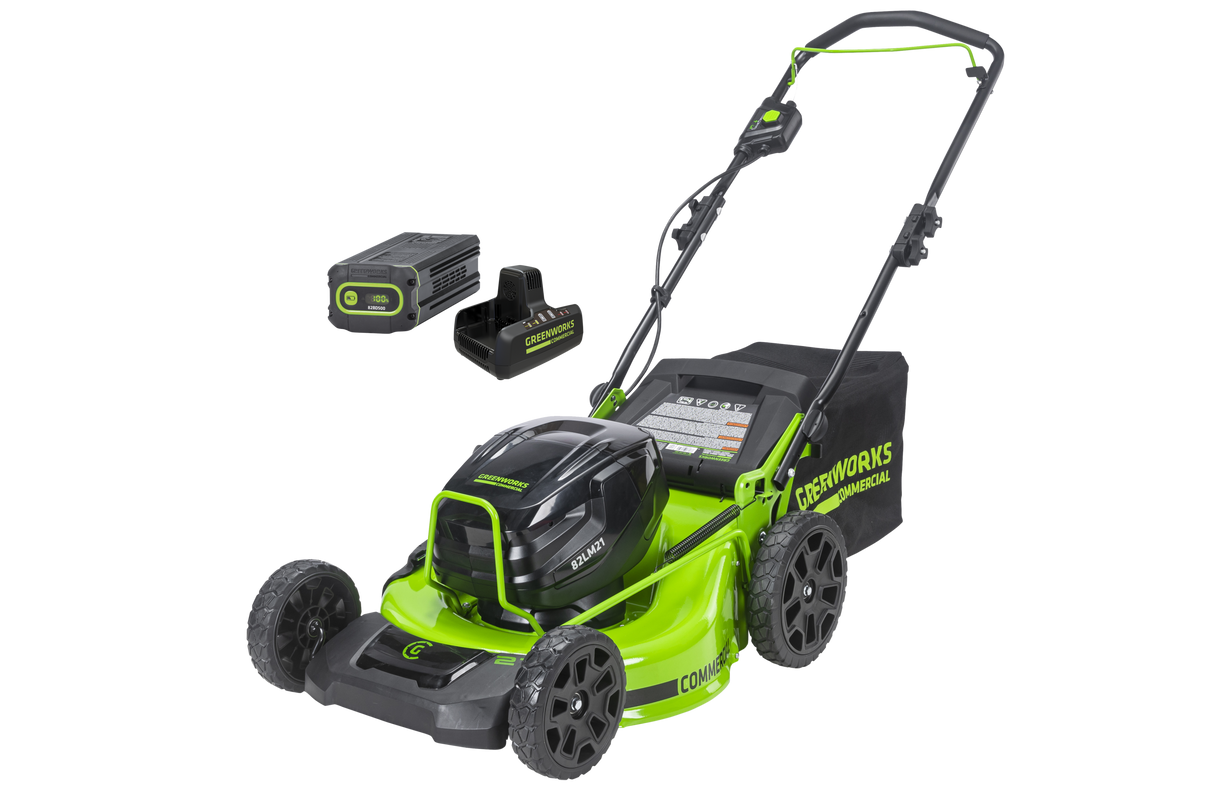 82V 21" Brushless Push Mower with 5Ah Battery and Dual Port Charger | 82LM21-5DP