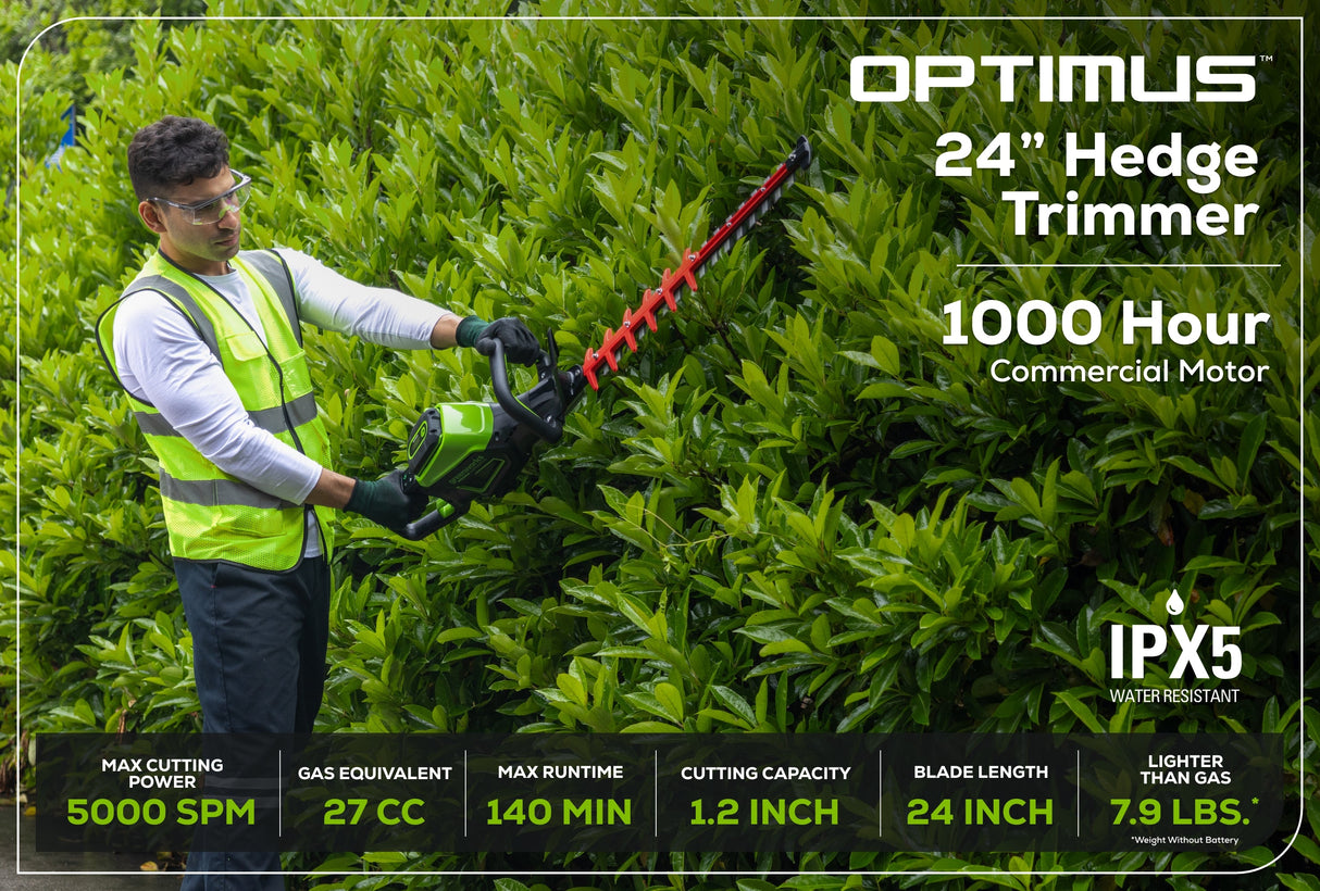 Optimus 82V 24" Hedge Trimmer Tool Only | HT241