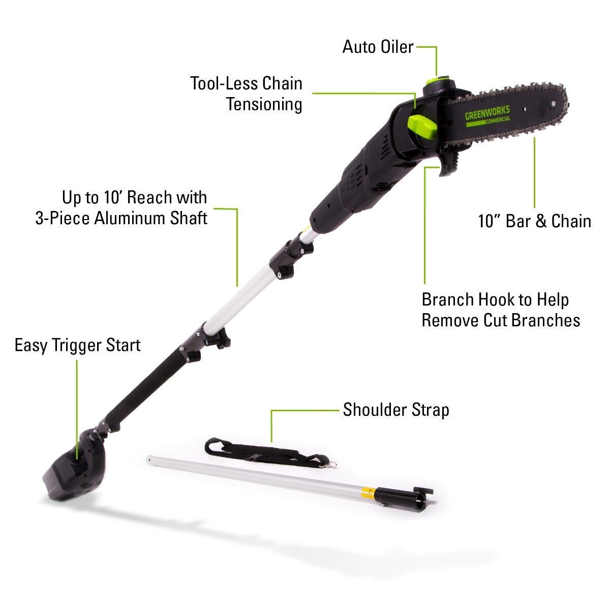 82-Volt 10" Pole Saw Tool Only | GS100