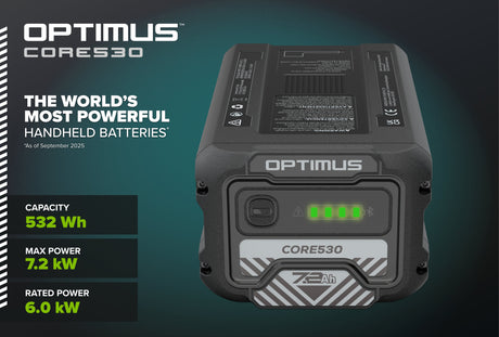 Optimus 82V CORE530 7.2 Ah Battery | CORE530