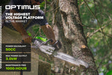 82V OPTIMUS 3.0 kW 18" Chainsaw Kit with CORE400 Battery & DP Charger | OCS500-C4DP-18