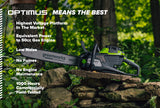 82V OPTIMUS 3.0 kW 20" Chainsaw Kit with CORE400 Battery & DP Charger | OCS500-C4DP-20