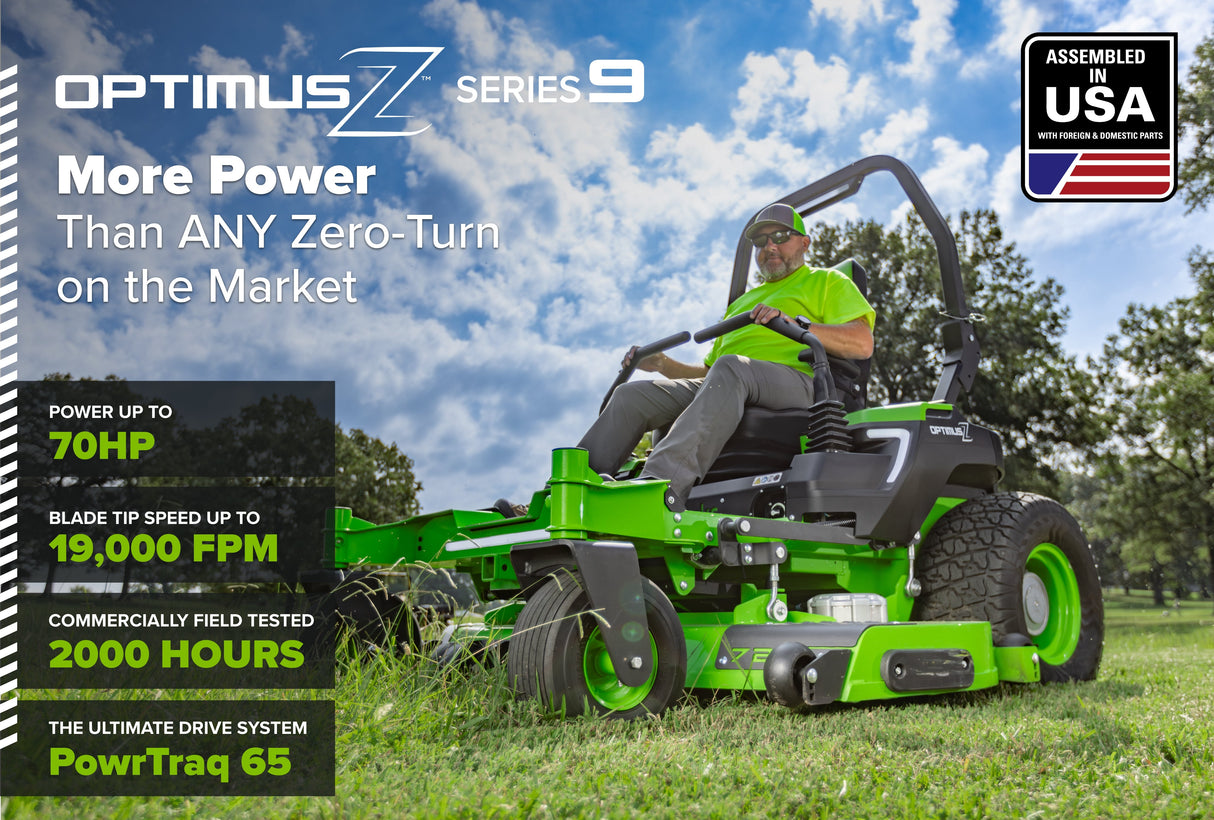 OptimusZ Series 9 72" (Side Discharge) Ride-on ZTR - 36 kWh | OZ972