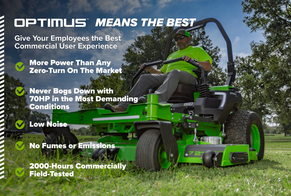 OptimusZ Series 9 72" (Side Discharge) Ride-on ZTR - 36 kWh | OZ972