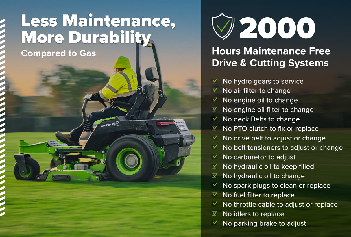 OptimusZ Series 9 72" (éjection arrière) ZTR autoportée - 36 kWh | OZ972R