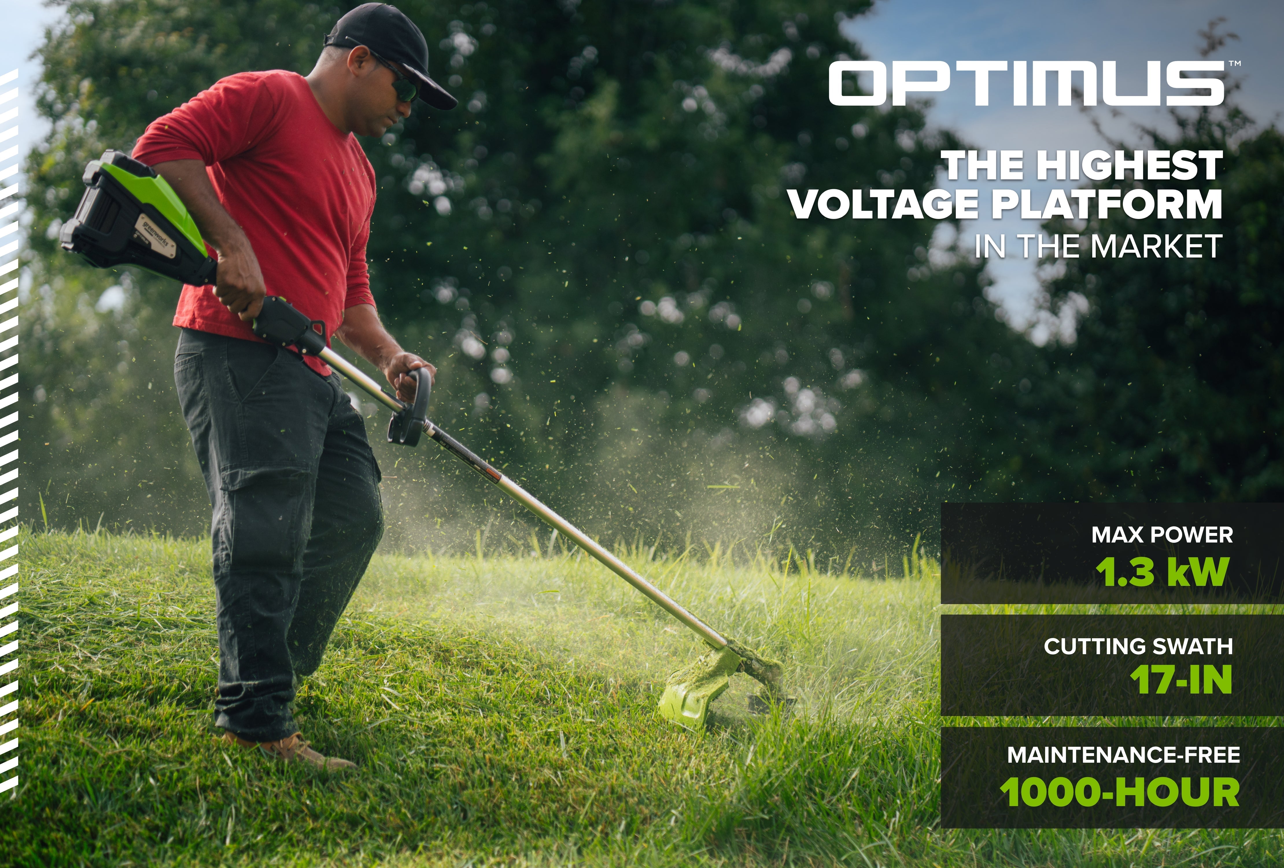 OPTIMUS 82V Top mounted 1.3kW String Trimmer - Tool Only | ST131