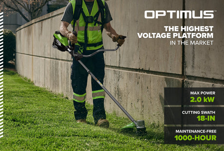 Optimus 82V 2.0 kW Bike Handle String Trimmer Kit | TB201-C4DP