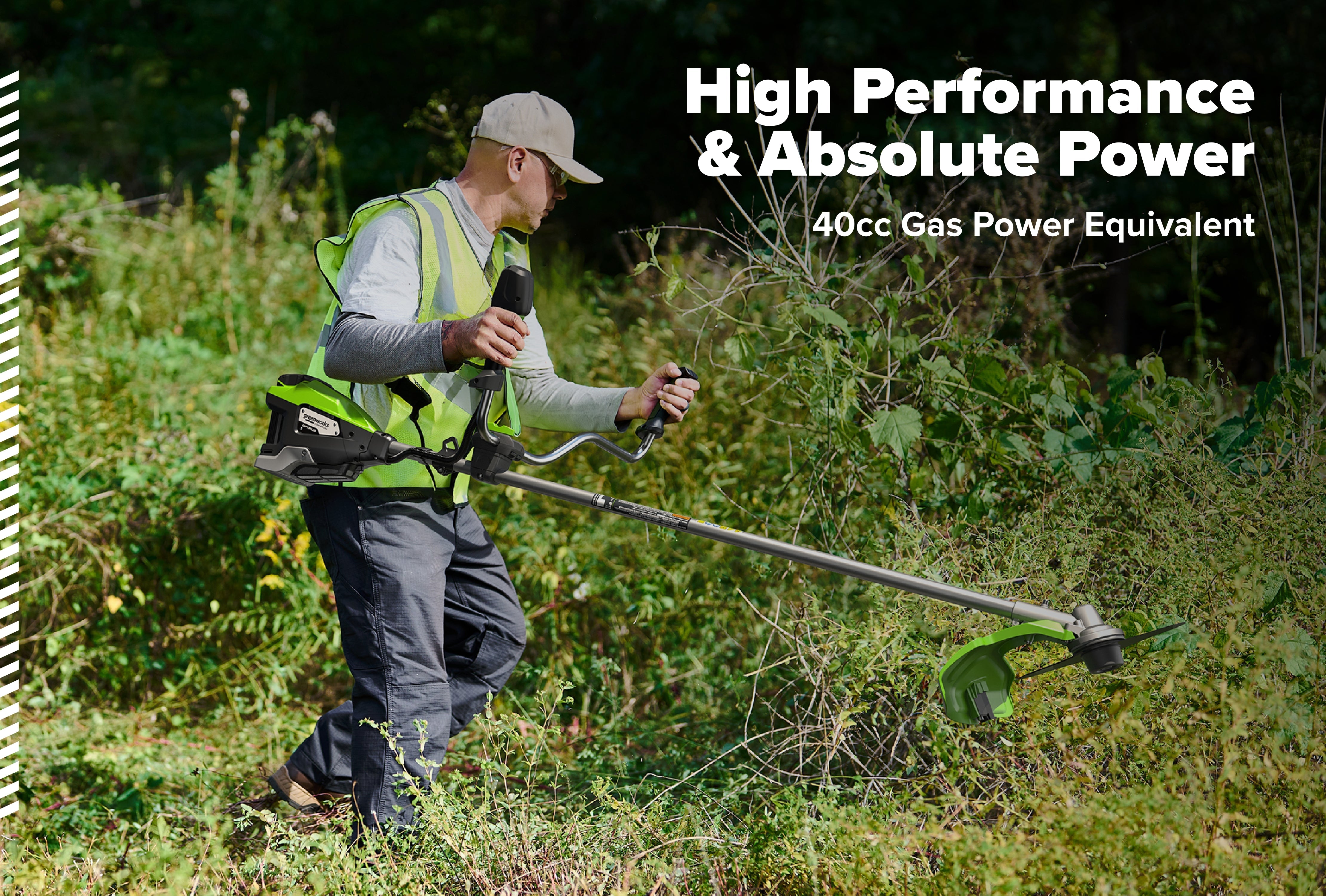 82V 2.0 kW Bike Handle String Trimmer | TB201H | Greenworks Commercial