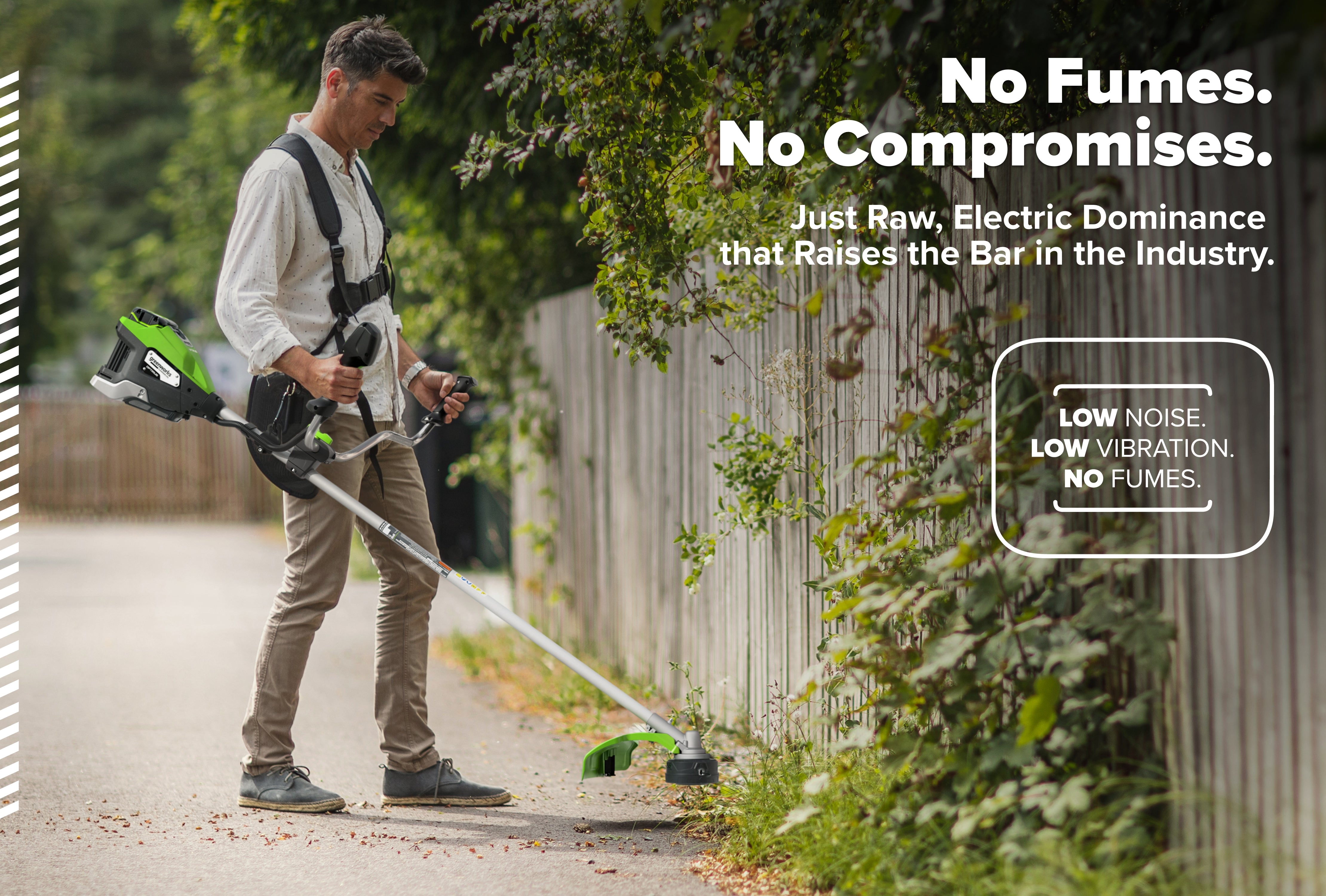 82V 2.0 kW Bike Handle String Trimmer | TB201H | Greenworks Commercial