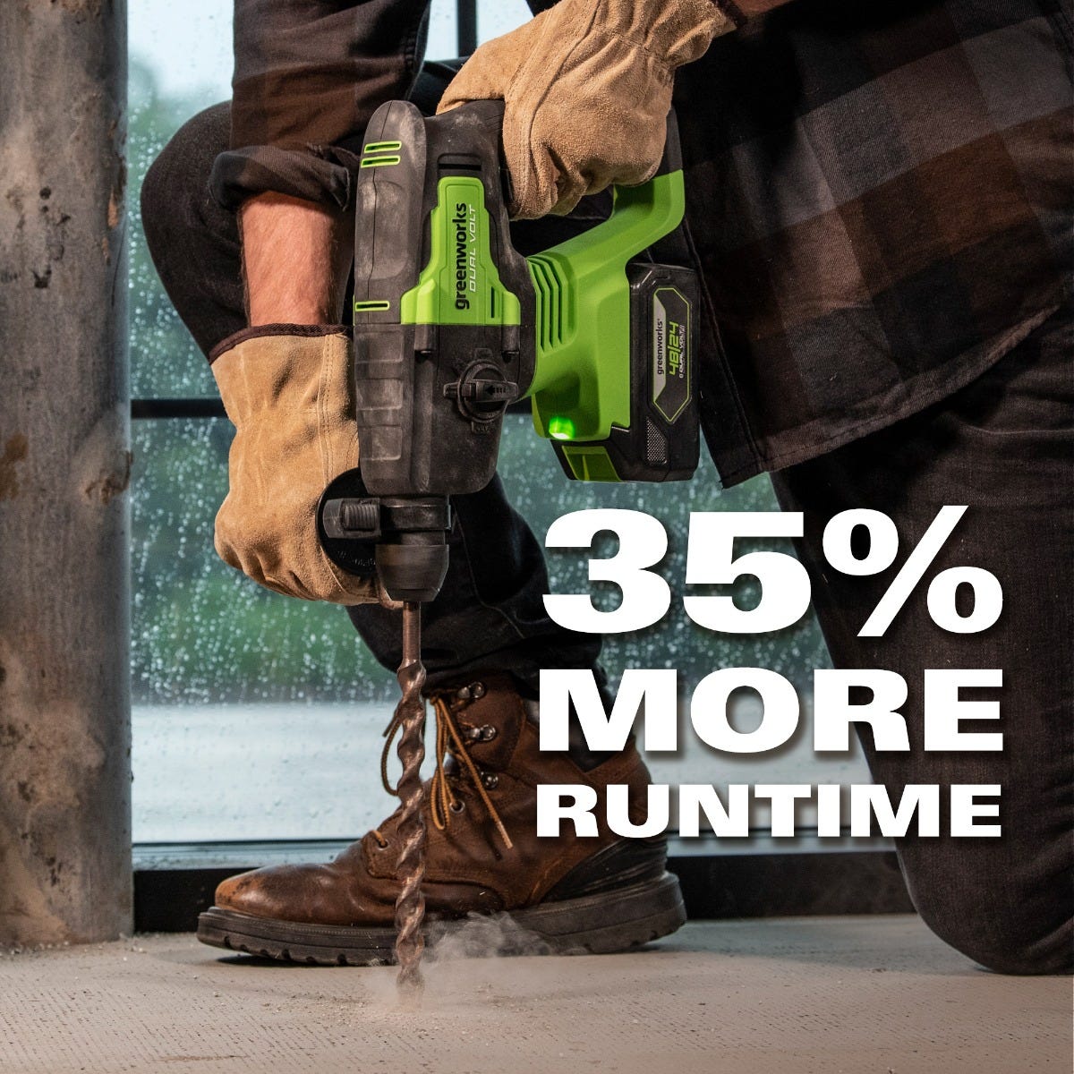 48V/24V Dual-Volt SDS-Plus 2J Rotary Hammer Tool Only | 24BRH1