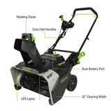 Souffleuse à neige 82 V 22 po avec batterie 5 Ah et chargeur à double port | 82SN22-5DP