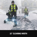 Souffleuse à neige 82 V 22 po avec batterie 5 Ah et chargeur à double port | 82SN22-5DP