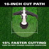 48V/24V Dual-Volt 16" String Trimmer with Battery and Charger | 48T16