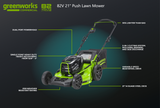 82V 21’’ Brushless Self-Propelled Mower Tool-Only | 82LM21S