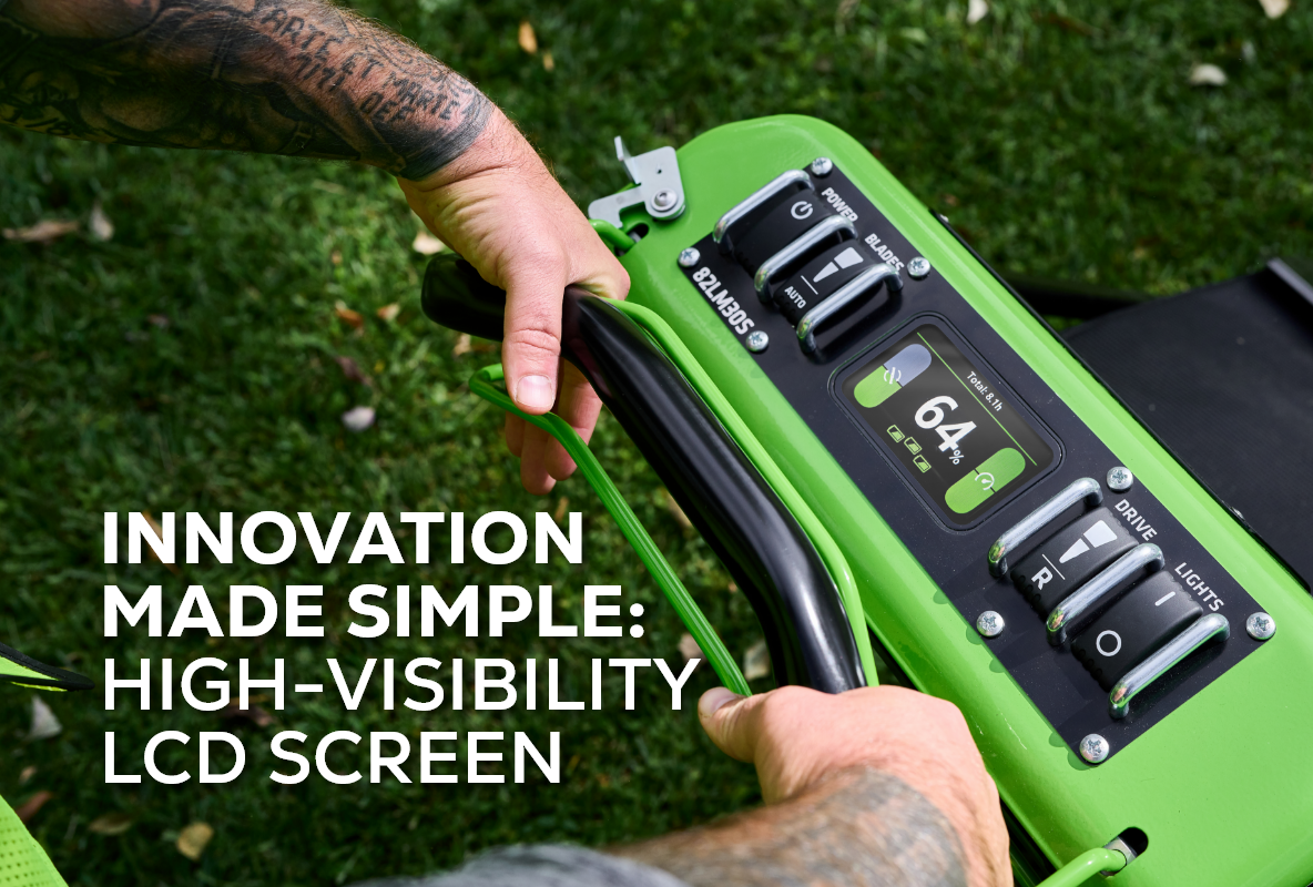 Optimus 82V 30” Self-Propelled Lawn Mower with (3) 8Ah Batteries and Dual Port Charger | 82LM30S-83DP