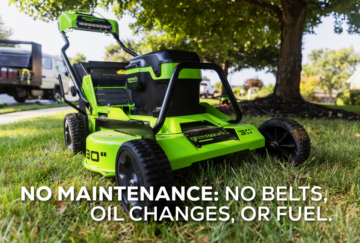 Optimus 82V 30” Self-Propelled Lawn Mower with (3) 8Ah Batteries and Dual Port Charger | 82LM30S-83DP