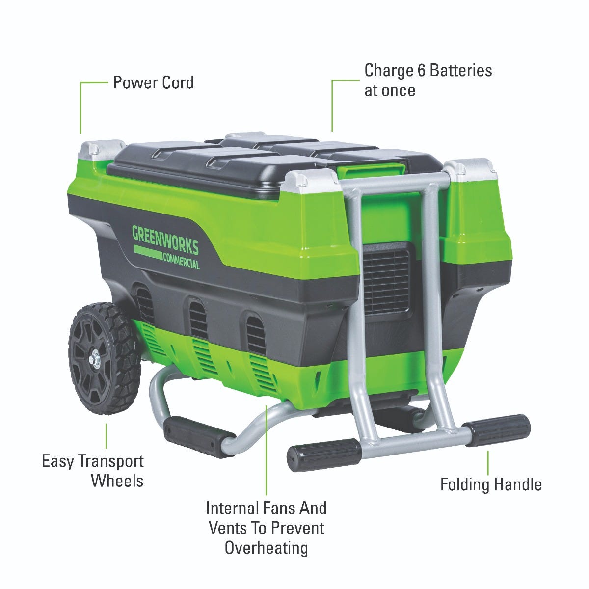 Chargeur à six ports 82 V avec six batteries 4 Ah incluses | 82CH62K-64