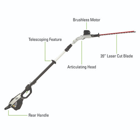 82-Volt Telescoping Pole Hedge Trimmer Tool Only | 82PH20T