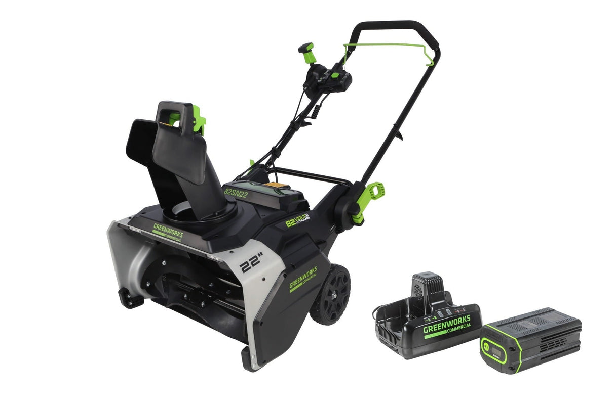 Souffleuse à neige 82 V 22 po avec batterie 5 Ah et chargeur à double port | 82SN22-5DP
