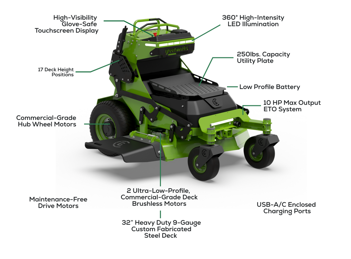 OptimusZ 32" 8kWh Stand-On Zero Turn Mower | CZ32S8X
