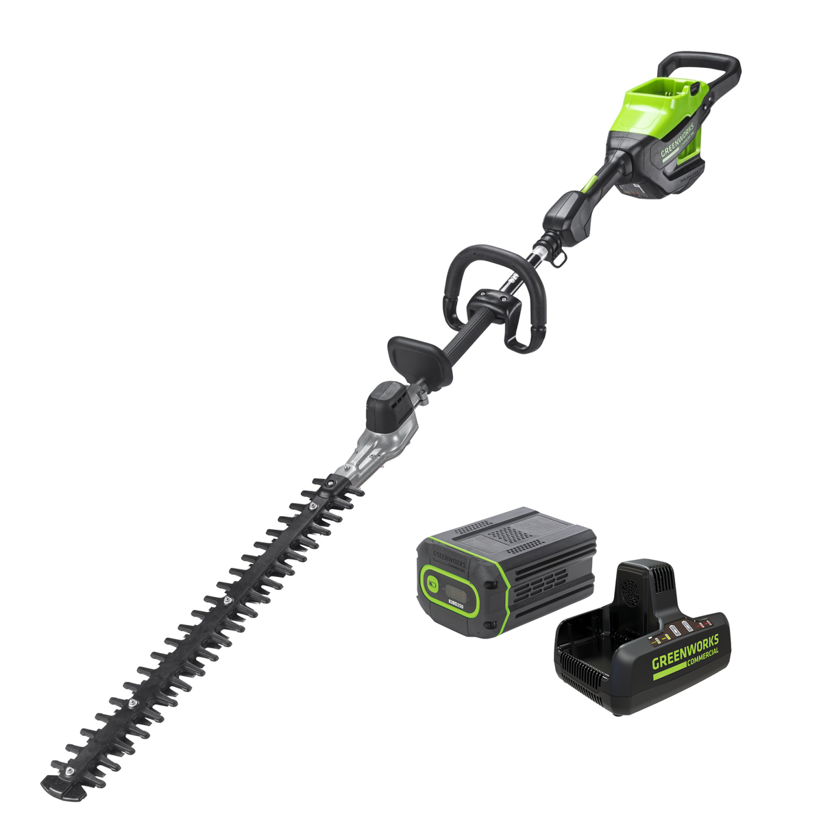 GW82V Prosumer Short Pole Hedge Trimmer with 2.5Ah Battery & 8A DP Charger | 82PH30F1