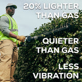 82V Short Pole Hedge Trimmer with 2.5 Ah Battery and Dual Port Charger (82PH30F-25DP)