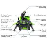 Souffleuse à neige à deux étages 82 V avec (3) batteries 6 Ah et chargeur à double port | 82SN24D-63DP