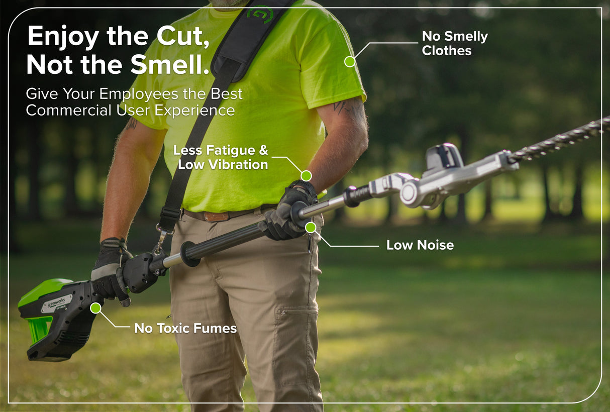 Optimus 82V Articulating Mid Pole Hedge Trimmer with (1) Core300 and Dual Port Charger | PH482AC