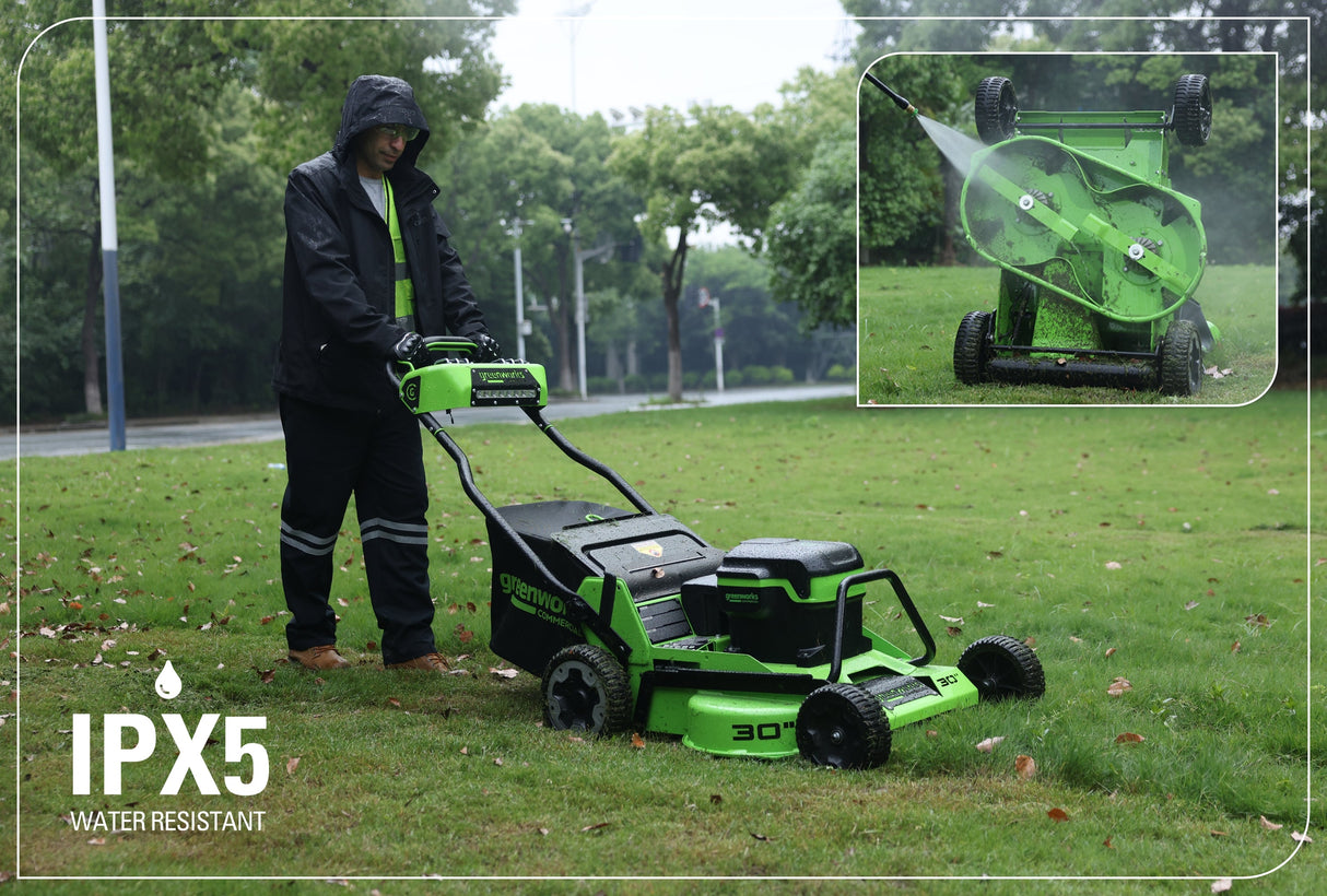 Optimus 82V 30” Self-Propelled Lawn Mower with (3) 8Ah Batteries and Dual Port Charger | 82LM30S-83DP