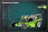 Optimus 82V 30” Self-Propelled Lawn Mower with (3) 8Ah Batteries and Dual Port Charger | 82LM30S-83DP
