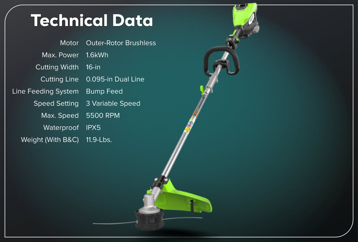 Optimus 82V 1.6 kW Attachment-Capable Powerhead | OAS161