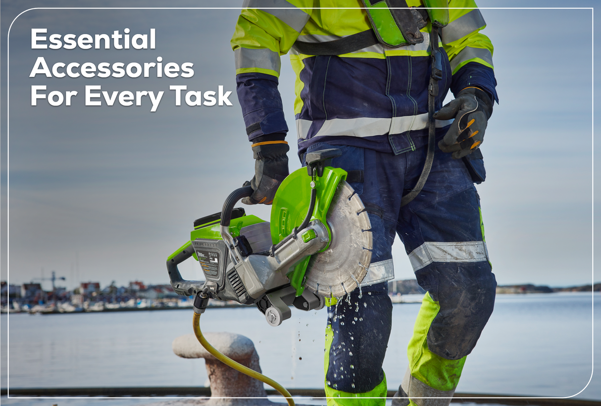 Optimus 82V 14” Power Cutter With (1) 7.2 Ah Battery and Dual Port Charger | PC141-C5DP