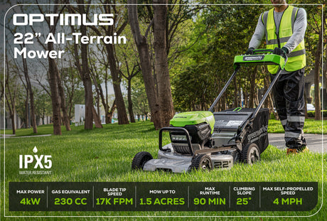 Optimus 82V 22” Self-propelled Mower | ATM22A