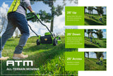 Optimus 82V 30" All-Terrain Mower with (3) CORE530 Batteries and DP Charger| ATM30C-C5DP