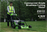 Optimus 82V 30” Self-Propelled Lawn Mower with (3) 8Ah Batteries and Dual Port Charger | 82LM30S-83DP