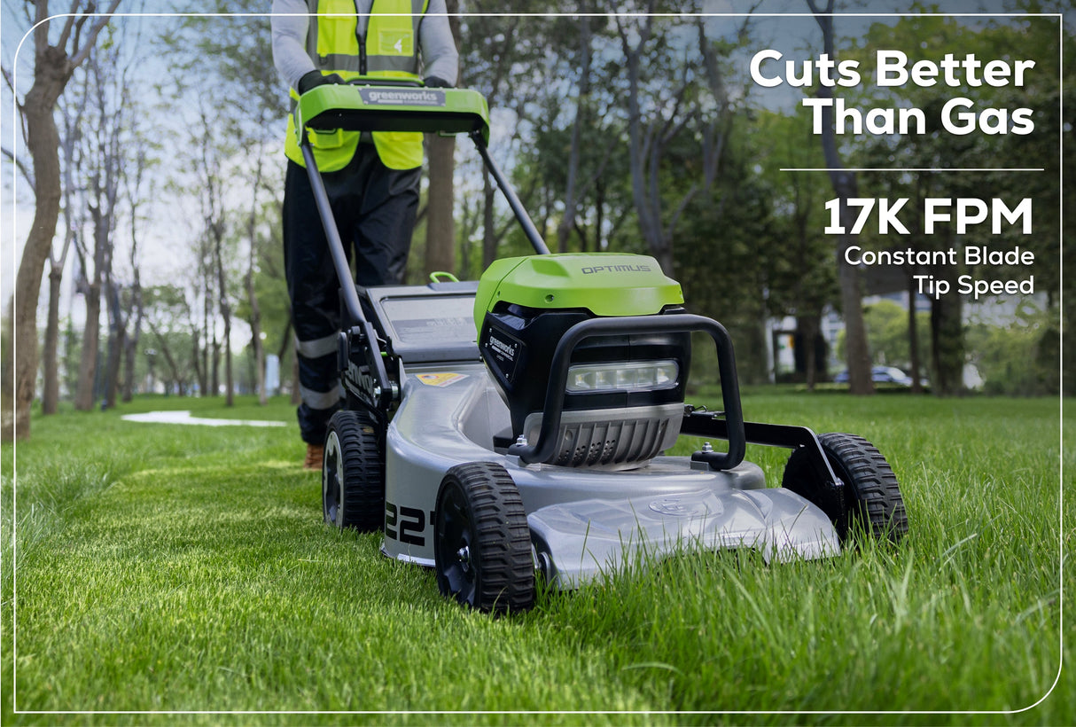 Optimus 82V 22” Self-propelled Mower With (2) 8 Ah Batteries And Dual Port Charger | LM221S-82DP
