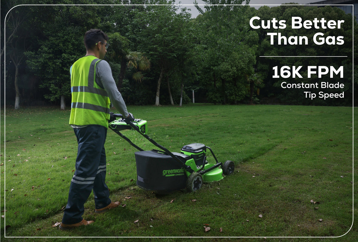 Optimus 82V 30” Self-Propelled Lawn Mower with (3) 8Ah Batteries and Dual Port Charger | 82LM30S-83DP