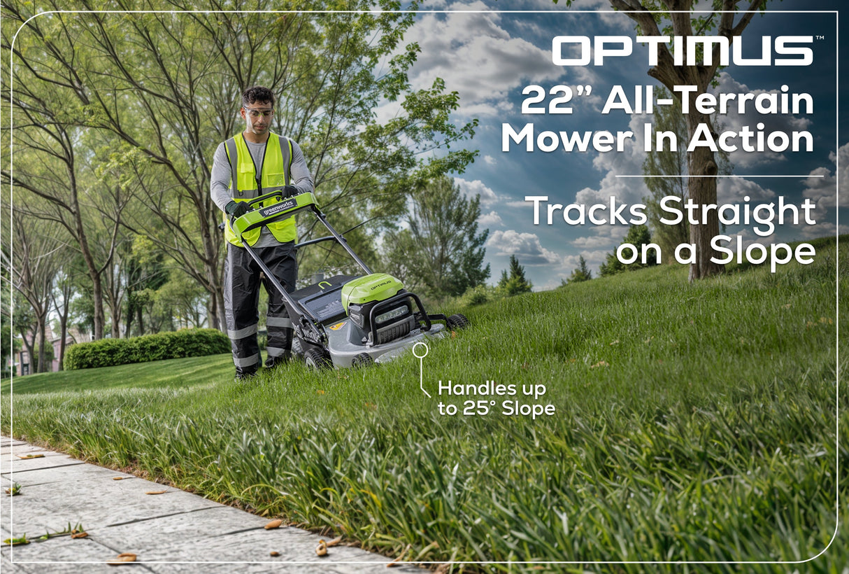 Optimus 82V 22” Self-propelled Mower With (2) 8 Ah Batteries And Dual Port Charger | LM221S-82DP