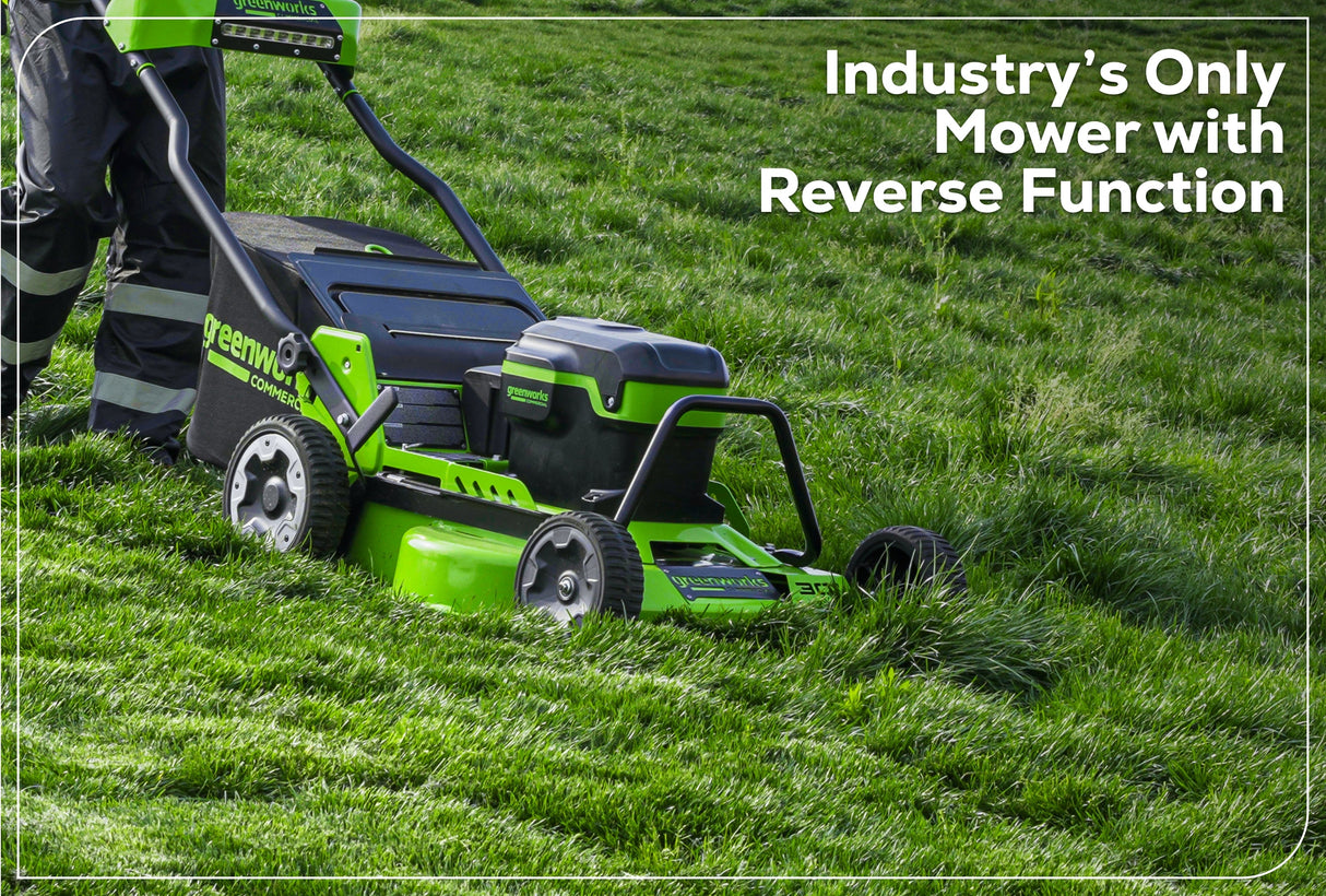 Optimus 82V 30” Self-Propelled Lawn Mower with (3) 8Ah Batteries and Dual Port Charger | 82LM30S-83DP