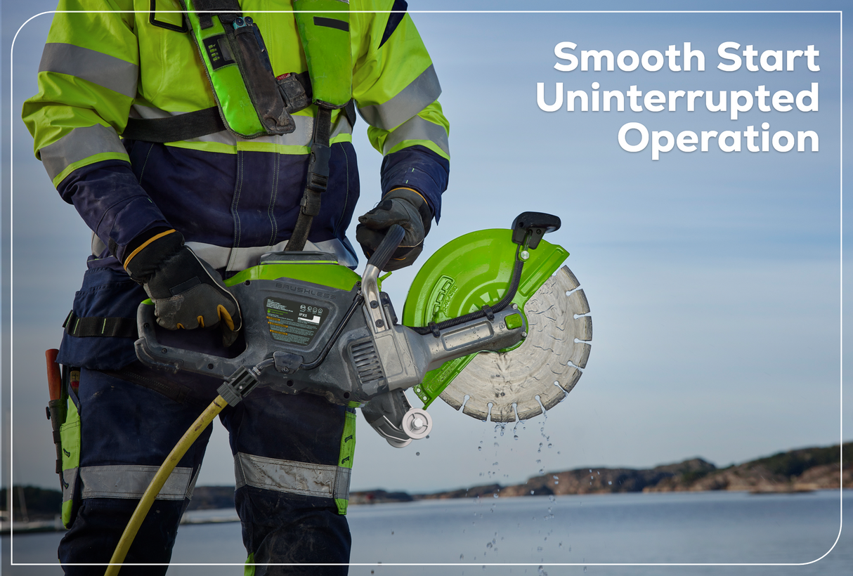 Optimus 82V 14” Power Cutter With (1) 7.2 Ah Battery and Dual Port Charger | PC141-C5DP