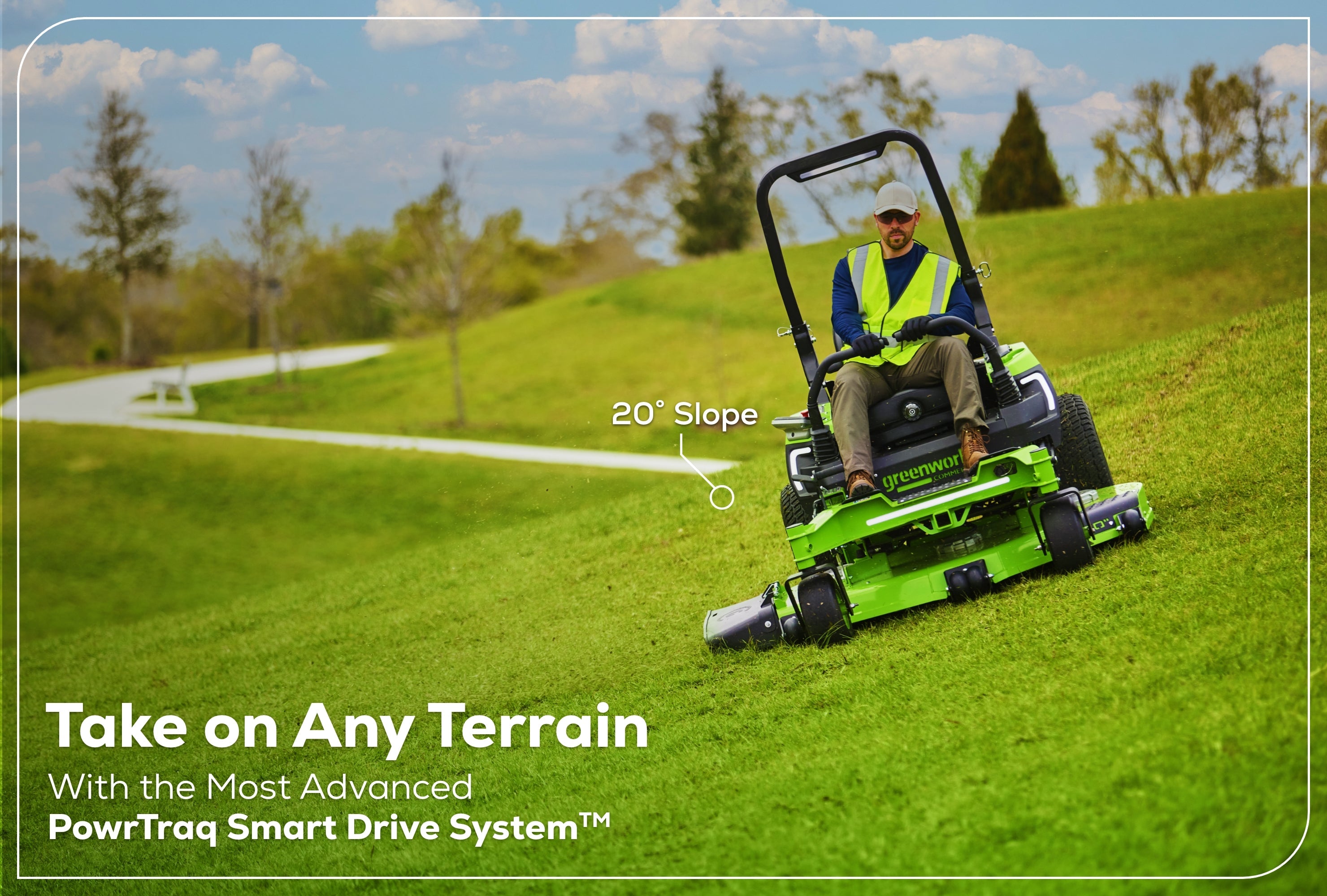 OptimusZ 52 IN 24kWh Ride-On Zero-Turn Mower | Greenworks Commercial
