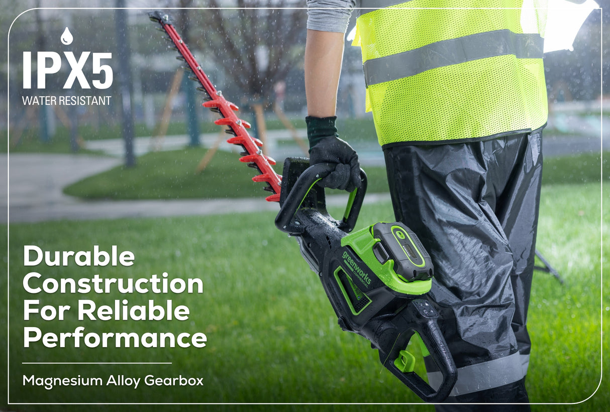 Optimus 82V 24" Hedge Trimmer with (1) 2.5Ah Battery and Dual-Port Charger | HT241-25DP