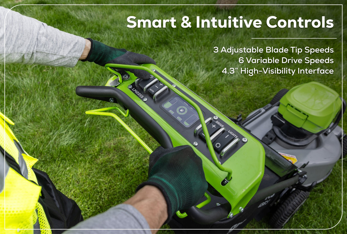 Optimus 82V 22” Self-propelled Mower With (2) 8 Ah Batteries And Dual Port Charger | LM221S-82DP