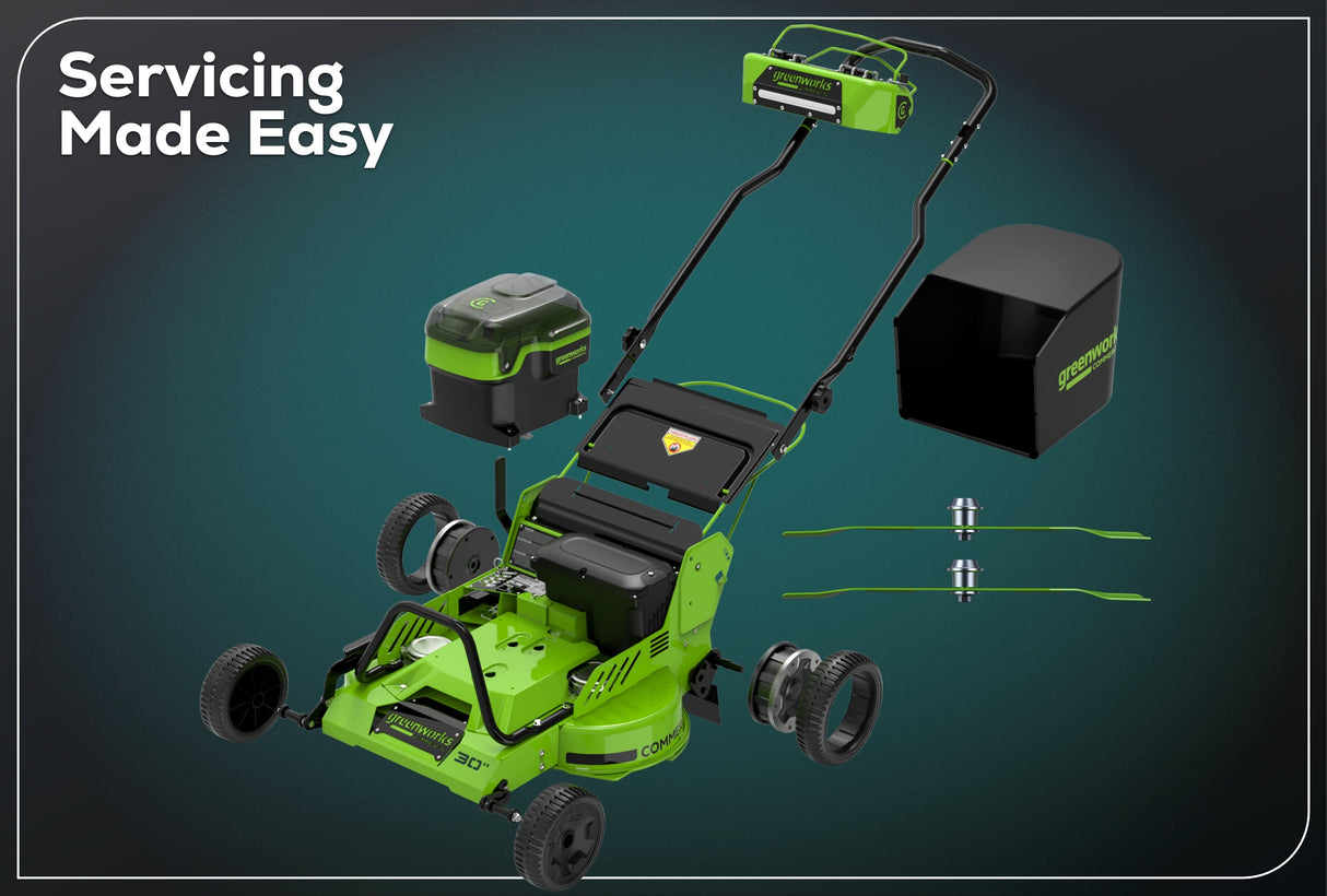 Optimus 82V 30” Self-Propelled Lawn Mower with (3) 8Ah Batteries and Dual Port Charger | 82LM30S-83DP