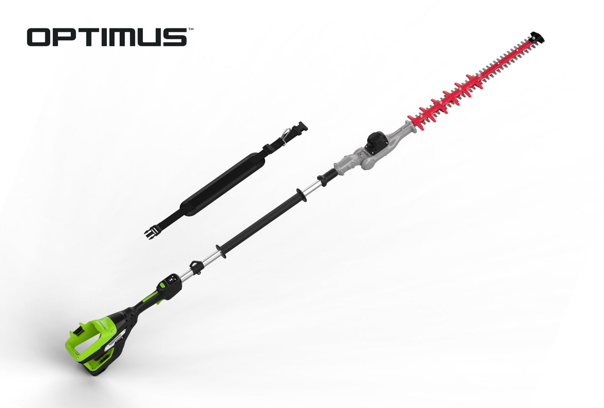 Optimus 82V Articulating Mid Pole Hedge Trimmer with (1) Core300 and Dual Port Charger | PH482AC