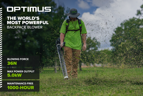 Optimus 82v 36N BP Blower with (2) 8Ah Batteries and Dual Port Charger | BB361-82DP